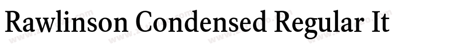 Rawlinson Condensed Regular Italic字体转换